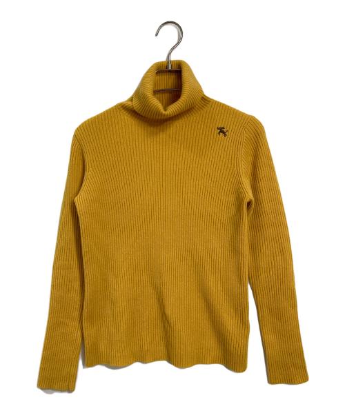 HAYAMA SUNDAY（ハヤマサンデイ）hayama sunday  (ハヤマサンデイ) カシミヤニット　長袖ニット　タートルネック イエロー サイズ:1/Mの古着・服飾アイテム