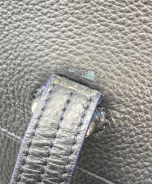 PELLE MORBIDA（ペッレモルビダ）PELLE MORBIDA (ペッレモルビダ) フラップトートバッグ　レザーバッグ　ビジネスバッグ　旅行　大容量　日本製 ネイビー×ブルー サイズ:実寸参照の古着・服飾アイテム