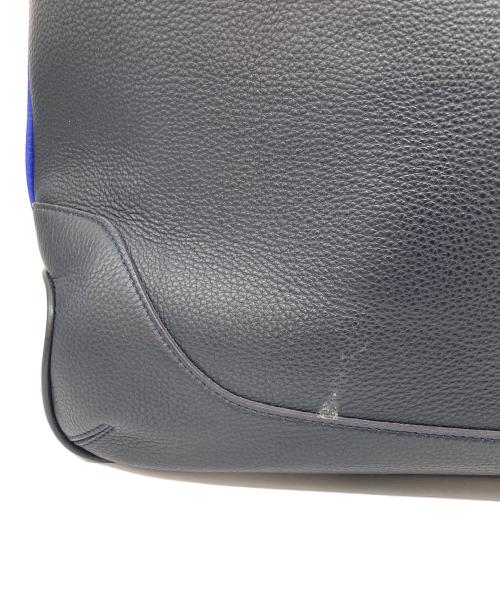 PELLE MORBIDA（ペッレモルビダ）PELLE MORBIDA (ペッレモルビダ) フラップトートバッグ　レザーバッグ　ビジネスバッグ　旅行　大容量　日本製 ネイビー×ブルー サイズ:実寸参照の古着・服飾アイテム