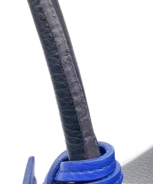 PELLE MORBIDA（ペッレモルビダ）PELLE MORBIDA (ペッレモルビダ) フラップトートバッグ　レザーバッグ　ビジネスバッグ　旅行　大容量　日本製 ネイビー×ブルー サイズ:実寸参照の古着・服飾アイテム