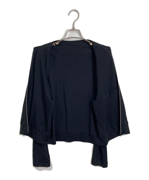 HaaT ISSEY MIYAKE（ハート イッセイ ミヤケ）Haat ISSEY MIYAKE (ハート イッセイ ミヤケ) ストレッチジャケット　ラグランジャケット　イッセイミヤケ ブラック サイズ:2の古着・服飾アイテム