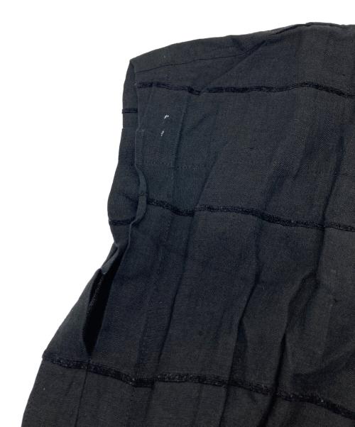 HaaT ISSEY MIYAKE（ハート イッセイ ミヤケ）Haat ISSEY MIYAKE (ハート イッセイ ミヤケ) ウエストリボン半袖リネンワンピース ブラック サイズ:2の古着・服飾アイテム