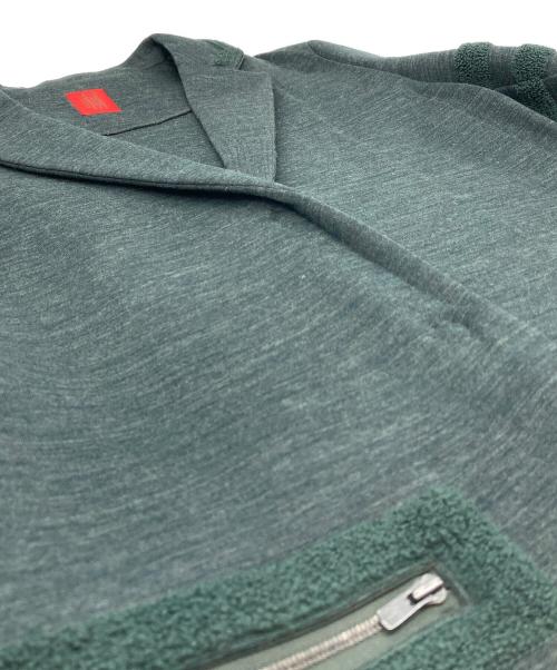 HaaT ISSEY MIYAKE（ハート イッセイ ミヤケ）Haat ISSEY MIYAKE (ハート イッセイ ミヤケ) ボンディングウール混コート　ロングコート　イッセイミヤケ グリーン サイズ:2の古着・服飾アイテム