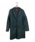 Haat ISSEY MIYAKE（ハート イッセイ ミヤケ）の古着「ボンディングウール混コート　ロングコート　イッセイミヤケ」｜グリーン