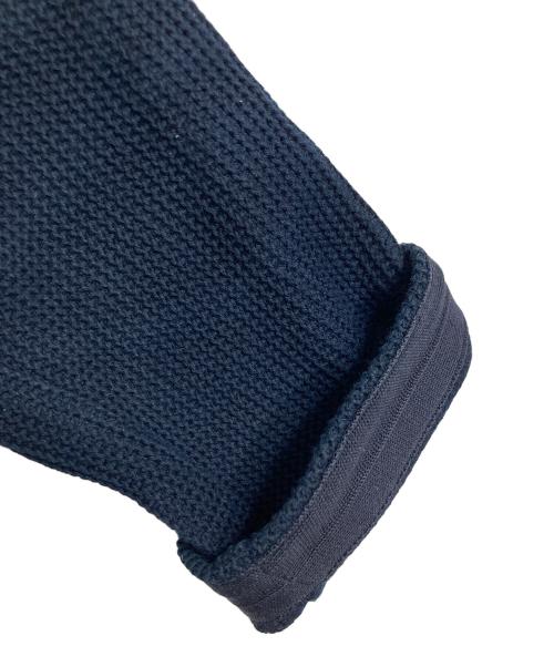 HaaT ISSEY MIYAKE（ハート イッセイ ミヤケ）Haat ISSEY MIYAKE (ハート イッセイ ミヤケ) レースデザインコート　アウター　ライトアウター　イッセイミヤケ　日本製 ネイビー サイズ:2の古着・服飾アイテム