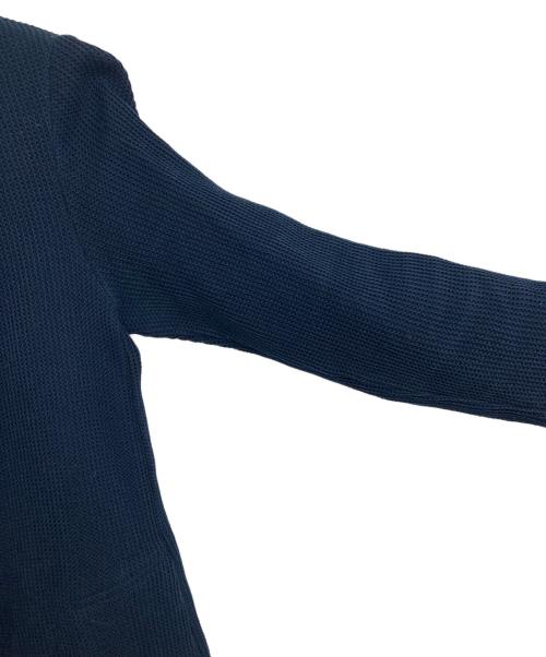 HaaT ISSEY MIYAKE（ハート イッセイ ミヤケ）Haat ISSEY MIYAKE (ハート イッセイ ミヤケ) レースデザインコート　アウター　ライトアウター　イッセイミヤケ　日本製 ネイビー サイズ:2の古着・服飾アイテム