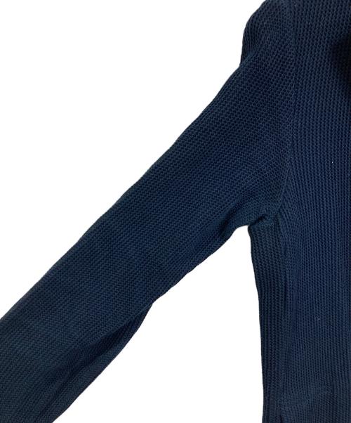 HaaT ISSEY MIYAKE（ハート イッセイ ミヤケ）Haat ISSEY MIYAKE (ハート イッセイ ミヤケ) レースデザインコート　アウター　ライトアウター　イッセイミヤケ　日本製 ネイビー サイズ:2の古着・服飾アイテム