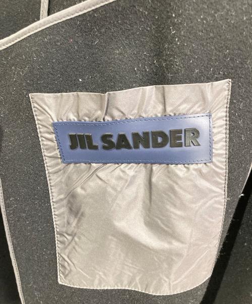 JIL SANDER（ジルサンダー）JIL SANDER (ジルサンダー) ウールチェスターコート　ロングコート　チェスターコート　アウター　イタリア製　デカタグ ネイビー サイズ:34の古着・服飾アイテム
