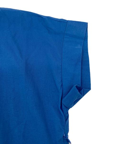 HaaT ISSEY MIYAKE（ハート イッセイ ミヤケ）Haat ISSEY MIYAKE (ハート イッセイ ミヤケ) シャツワンピース　半袖ワンピース　イッセイミヤケ ブルー サイズ:2の古着・服飾アイテム