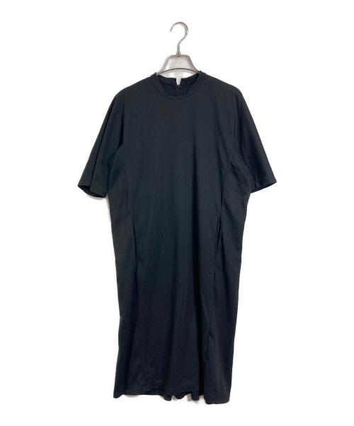 Haat ISSEY MIYAKE ORJ（イッセイミヤケ ハート オーアールジェイ）Haat ISSEY MIYAKE ORJ (イッセイミヤケ ハート オーアールジェイ) 半袖ワンピース　日本製 ブラック サイズ:2の古着・服飾アイテム