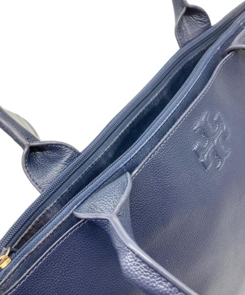 TORY BURCH（トリーバーチ）TORY BURCH (トリーバーチ) トートバッグ　レザートートバッグ ネイビー サイズ:実寸参照の古着・服飾アイテム