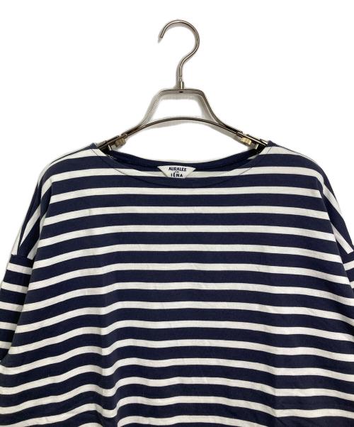AURALEE（オーラリー）AURALEE (オーラリー) IENA (イエナ) バスクシャツ　ボーダー ホワイト×ネイビー サイズ:1の古着・服飾アイテム