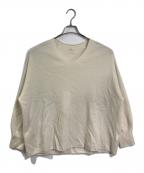 IENAイエナ）の古着「Fineニュージーウール ニュアンス Vプルオーバー　長袖ニット　日本製」｜アイボリー
