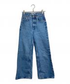 TOM WOODトムウッド）の古着「フレアデニム　H　コットンパンツ　5ポケット　イタリア製」｜ブルー