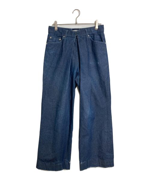 JOHN LAWRENCE SULLIVAN（ジョン ローレンス サリバン）JOHN LAWRENCE SULLIVAN (ジョン ローレンス サリバン) Rigid denim wide pants リジットデニムワイドパンツ　ワイドパンツ　日本製 インディゴ サイズ:44の古着・服飾アイテム