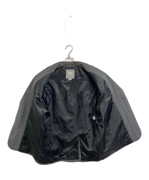 ZARA（ザラ）ZARA (ザラ) ピンストライプ セットアップスーツ　パンツスーツ　ジャケット　ワイドパンツ　セレモニー グレー サイズ:SIZE M / パンツUS30の古着・服飾アイテム