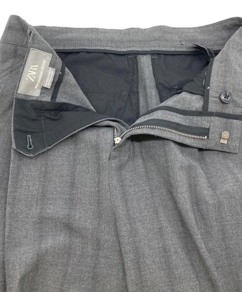 ZARA（ザラ）ZARA (ザラ) ピンストライプ セットアップスーツ　パンツスーツ　ジャケット　ワイドパンツ　セレモニー グレー サイズ:SIZE M / パンツUS30の古着・服飾アイテム