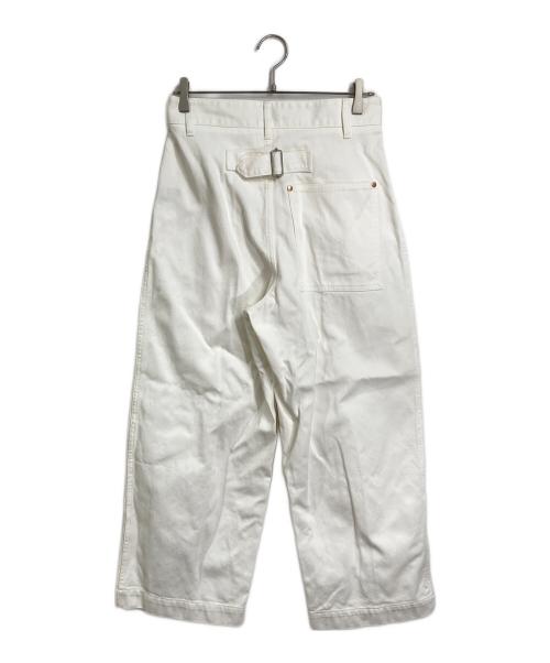 Traditional Weatherwear（トラディショナルウェザーウェア）Traditional Weatherwear (トラディショナルウェザーウェア) ユニオンスラック シンチバックタックスラックス ホワイト サイズ:XSの古着・服飾アイテム