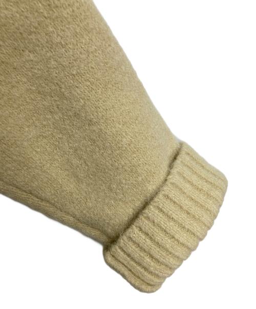 AMI Alexandre Mattiussi（アミアレクサンドルマテュッシ）AMI Alexandre Mattiussi (アミアレクサンドルマテュッシ) ビッグハートロゴニット アルパカ混ニット　長袖ニット アイボリー サイズ:XSの古着・服飾アイテム