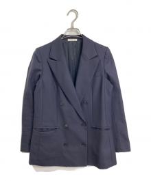 EVERYDAY I LIKE.（エヴリデイ アイ ライク）の古着「DOUBLE ジャケット ダブルブレストジャケット　アウター　ライトアウター　セレモニー　オフィスカジュアル　フォーマル」｜ネイビー