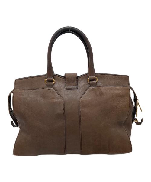 Yves Saint Laurent（イヴサンローラン）Yves Saint Laurent (イヴサンローラン) カバス ハンドバッグ　レザーバッグ ブラウン サイズ:実寸参照の古着・服飾アイテム