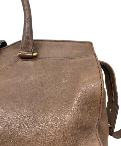 Yves Saint Laurent（イヴサンローラン）Yves Saint Laurent (イヴサンローラン) カバス ハンドバッグ　レザーバッグ ブラウン サイズ:実寸参照の古着・服飾アイテム