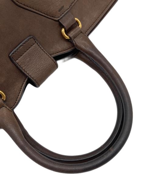 Yves Saint Laurent（イヴサンローラン）Yves Saint Laurent (イヴサンローラン) カバス ハンドバッグ　レザーバッグ ブラウン サイズ:実寸参照の古着・服飾アイテム