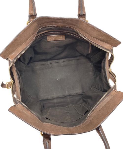 Yves Saint Laurent（イヴサンローラン）Yves Saint Laurent (イヴサンローラン) カバス ハンドバッグ　レザーバッグ ブラウン サイズ:実寸参照の古着・服飾アイテム