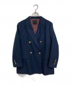 Spick and Spanスピック＆スパン）の古着「ウール先染めダブルジャケット」｜ネイビー