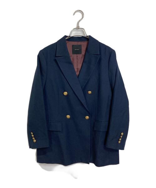 Spick and Span（スピック＆スパン）Spick and Span (スピックアンドスパン) ウール先染めダブルジャケット ネイビー サイズ:38の古着・服飾アイテム