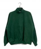 TULTEXタルテックス）の古着「【古着】90’Sタートルネックスウェット ブランクスウェット　90年代　USA製」｜グリーン