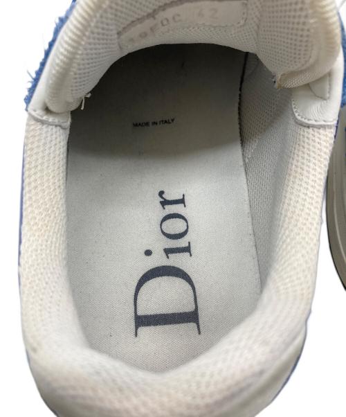 DIOR HOMME（ディオール オム）DIOR HOMME (ディオール オム) B02スニーカー　ローカットスニーカー　イタリア製 ホワイト×ブルー サイズ:42の古着・服飾アイテム