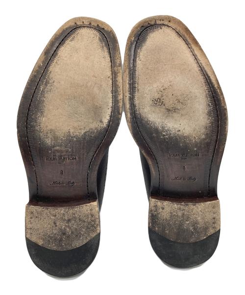 LOUIS VUITTON（ルイ ヴィトン）LOUIS VUITTON (ルイ ヴィトン) LVロゴ ウィングチップシューズ　レザーシューズ　 ブラウン サイズ:8の古着・服飾アイテム