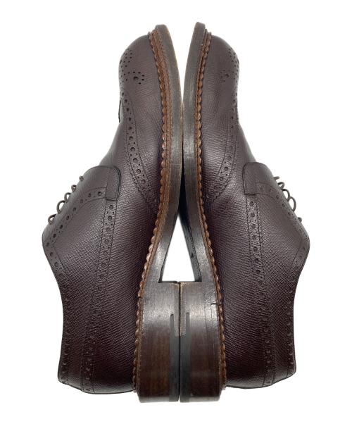 LOUIS VUITTON（ルイ ヴィトン）LOUIS VUITTON (ルイ ヴィトン) LVロゴ ウィングチップシューズ　レザーシューズ　 ブラウン サイズ:8の古着・服飾アイテム