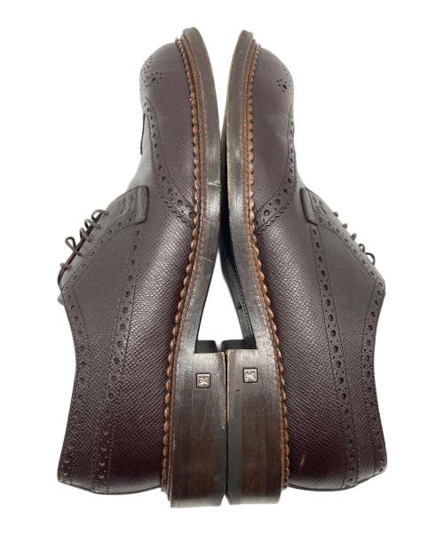 LOUIS VUITTON（ルイ ヴィトン）LOUIS VUITTON (ルイ ヴィトン) LVロゴ ウィングチップシューズ　レザーシューズ　 ブラウン サイズ:8の古着・服飾アイテム
