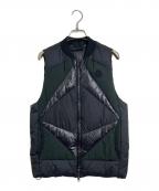 MONCLER GENIUS×and wanderモンクレール ジーニアス×アンドワンダー）の古着「21AW KIYOSE ロゴワッペン キルティング ダブルジップ ダウンベスト」｜ブラック