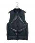 MONCLER GENIUS（モンクレール ジーニアス）の古着「21AW KIYOSE ロゴワッペン キルティング ダブルジップ ダウンベスト」｜ブラック