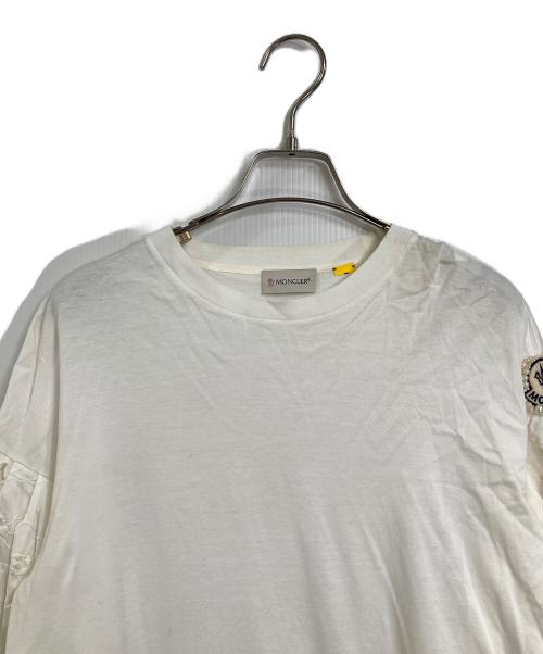MONCLER（モンクレール）MONCLER (モンクレール) Simone Rocha (シモーネ ロシャ) パフレーススリーブTシャツ　イタリア製 ホワイト サイズ:Sの古着・服飾アイテム
