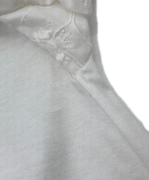 MONCLER（モンクレール）MONCLER (モンクレール) Simone Rocha (シモーネ ロシャ) パフレーススリーブTシャツ　イタリア製 ホワイト サイズ:Sの古着・服飾アイテム