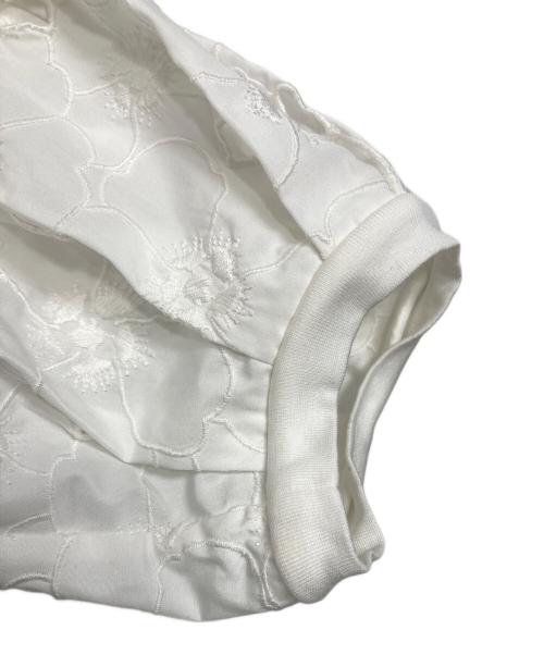 MONCLER（モンクレール）MONCLER (モンクレール) Simone Rocha (シモーネ ロシャ) パフレーススリーブTシャツ　イタリア製 ホワイト サイズ:Sの古着・服飾アイテム