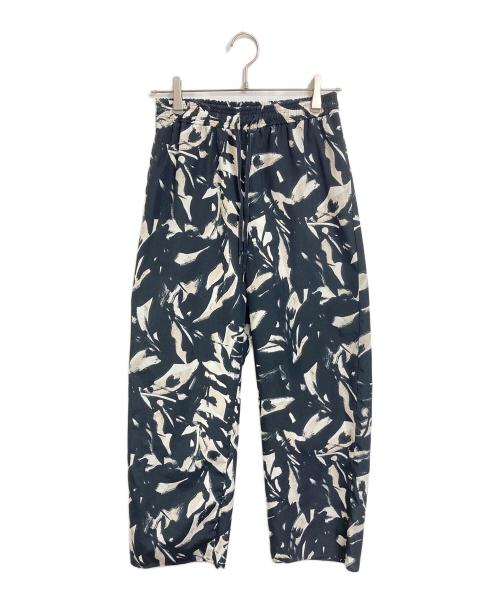 JOURNAL STANDARD（ジャーナルスタンダード）JOURNAL STANDARD (ジャーナルスタンダード) リーフプリントパンツ　イージーパンツ　総柄 ブラック×ホワイト サイズ:36の古着・服飾アイテム