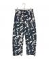 JOURNAL STANDARD（ジャーナルスタンダード）の古着「リーフプリントパンツ　イージーパンツ　総柄」｜ブラック×ホワイト