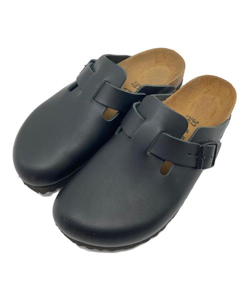 BIRKENSTOCK（ビルケンシュトック）BIRKENSTOCK (ビルケンシュトック) Boston BS ボストン レザー  サンダル　サボサンダル　フラットサンダル ブラック サイズ:37の古着・服飾アイテム