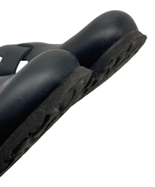 BIRKENSTOCK（ビルケンシュトック）BIRKENSTOCK (ビルケンシュトック) Boston BS ボストン レザー  サンダル　サボサンダル　フラットサンダル ブラック サイズ:37の古着・服飾アイテム