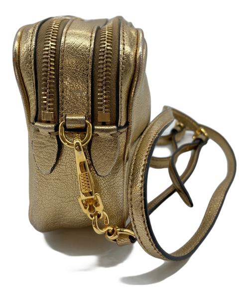 MIU MIU（ミュウミュウ）MIU MIU (ミュウミュウ) マドラス ショルダーバッグ　ミニバッグ　セレモニー ゴールド サイズ:実寸参照の古着・服飾アイテム