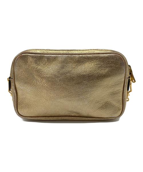 MIU MIU（ミュウミュウ）MIU MIU (ミュウミュウ) マドラス ショルダーバッグ　ミニバッグ　セレモニー ゴールド サイズ:実寸参照の古着・服飾アイテム