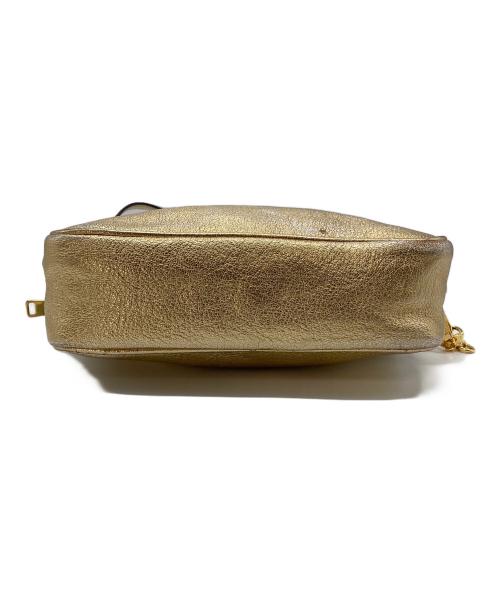 MIU MIU（ミュウミュウ）MIU MIU (ミュウミュウ) マドラス ショルダーバッグ　ミニバッグ　セレモニー ゴールド サイズ:実寸参照の古着・服飾アイテム