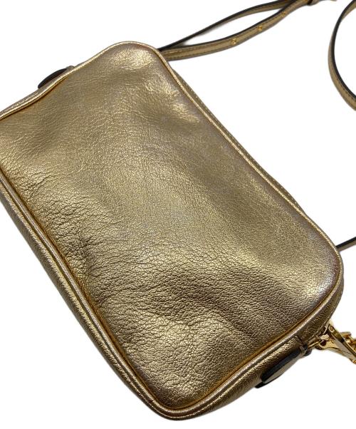 MIU MIU（ミュウミュウ）MIU MIU (ミュウミュウ) マドラス ショルダーバッグ　ミニバッグ　セレモニー ゴールド サイズ:実寸参照の古着・服飾アイテム