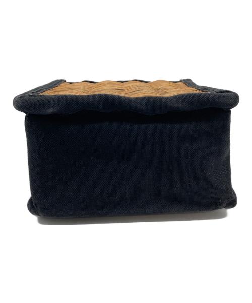 ebagos（エバゴス）ebagos (エバゴス) 防水キャンパスカゴ袋ショルダーバッグ ebagos  KAGOBUKURO ブラックの古着・服飾アイテム