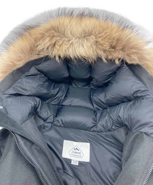 Pyrenex（ピレネックス）Pyrenex (ピレネックス) ANNECY DRILL FUR EDダウンコート　アウター　ビジネスコート　ミドル丈　EDIFICE別注 ブラック サイズ:Mの古着・服飾アイテム